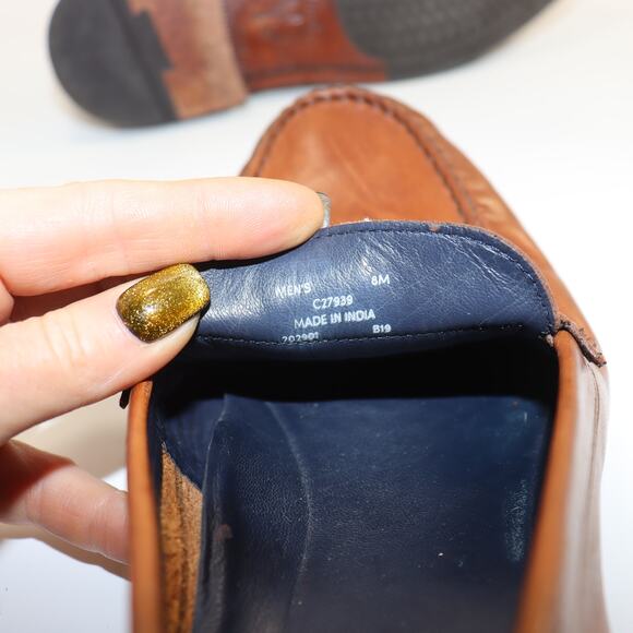 Cole Haan Pinch Penny Loafers Men’s 8M Tan Leather Classic Dress Shoes